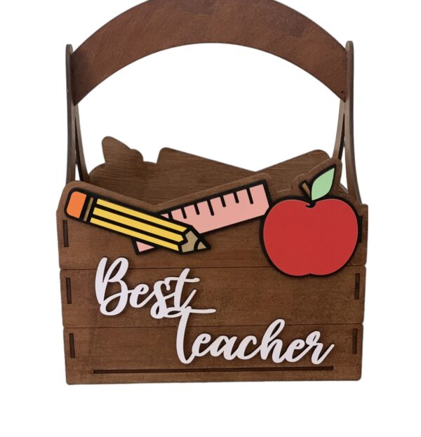 Big "Best Teacher" gift basket WP Designs